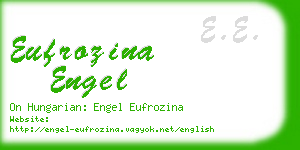 eufrozina engel business card